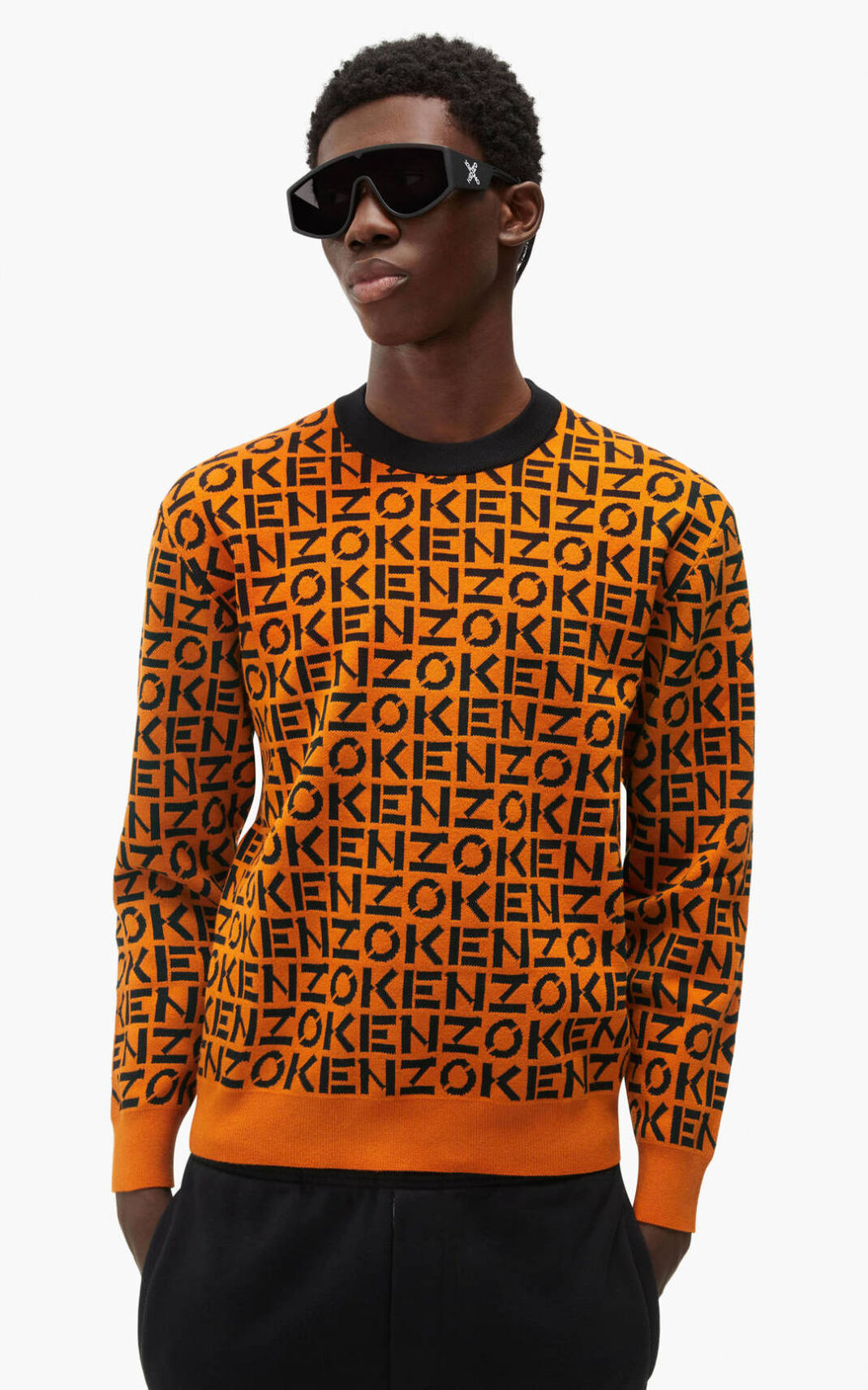 Kenzo Sport monogram Kazak Erkek Koyu Turuncu | 2879-SORJG